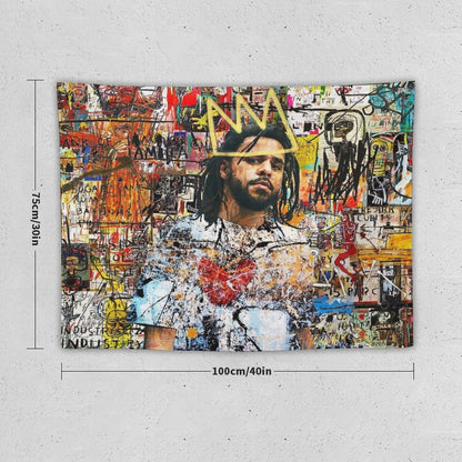 J Cole Portrait Tapestry