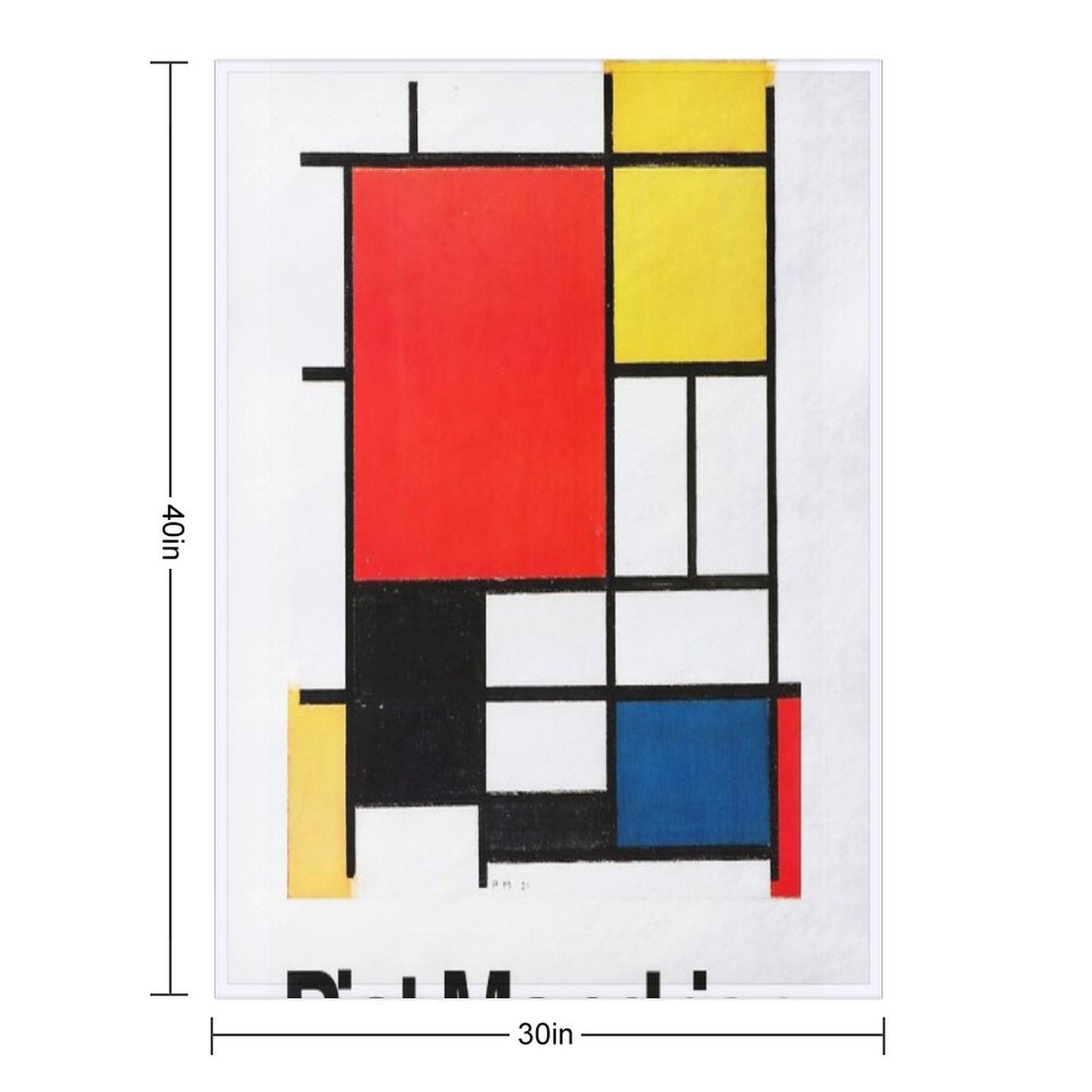 Piet Mondrian Throw Blanket
