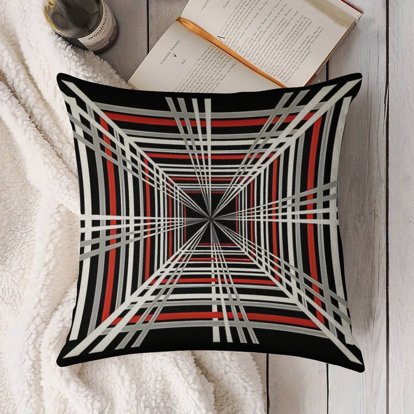 Tesla Plaid Badge Design 8K UHD Linen Throw Pillow Cover