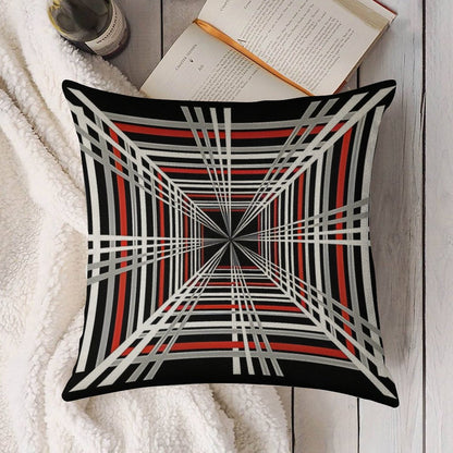 Tesla Plaid Badge Design 8K UHD Linen Throw Pillow Cover