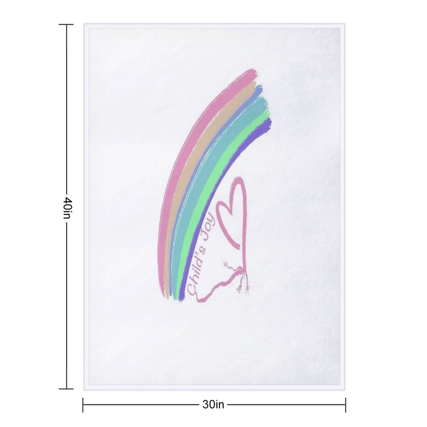 Child's Joy - Colorful Rainbow And Heart Throw Blanket