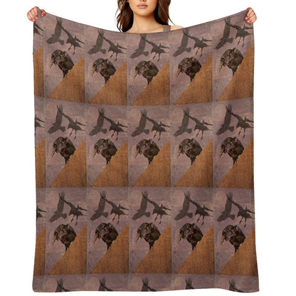 Grimey Crows Throw Blanket