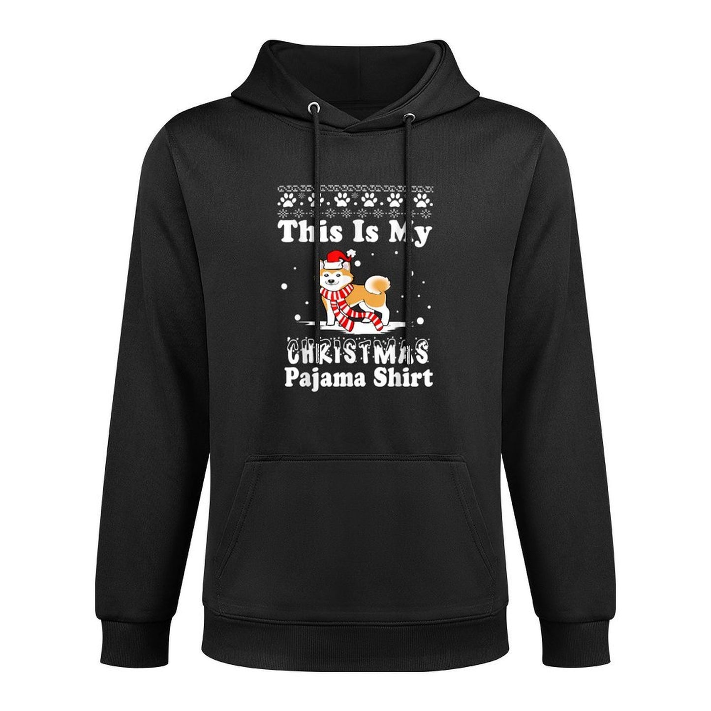 Shiba Inu Dog Funny Xmas This Is My Christmas Pajama Colorfast Hoodie