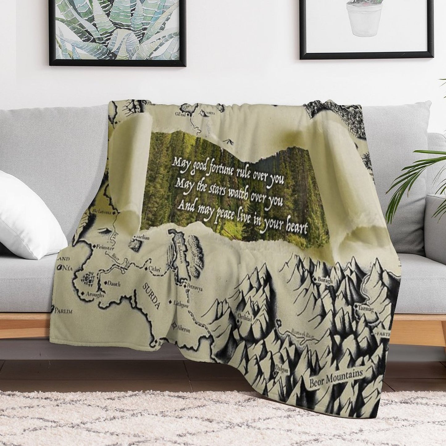 Eragon Elvish Greeting Throw Blanket