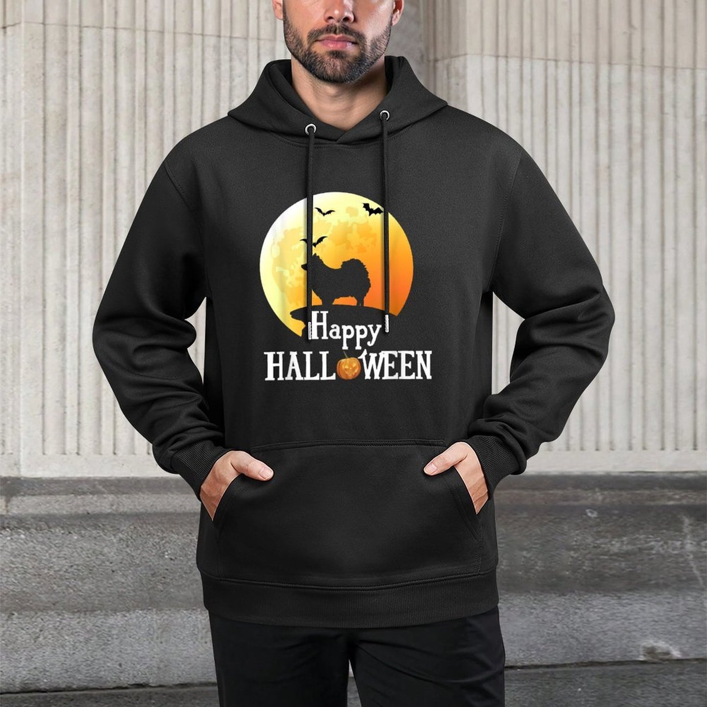 Pomeranian Dog Halloween T-shirt Shape Retention Hoodie