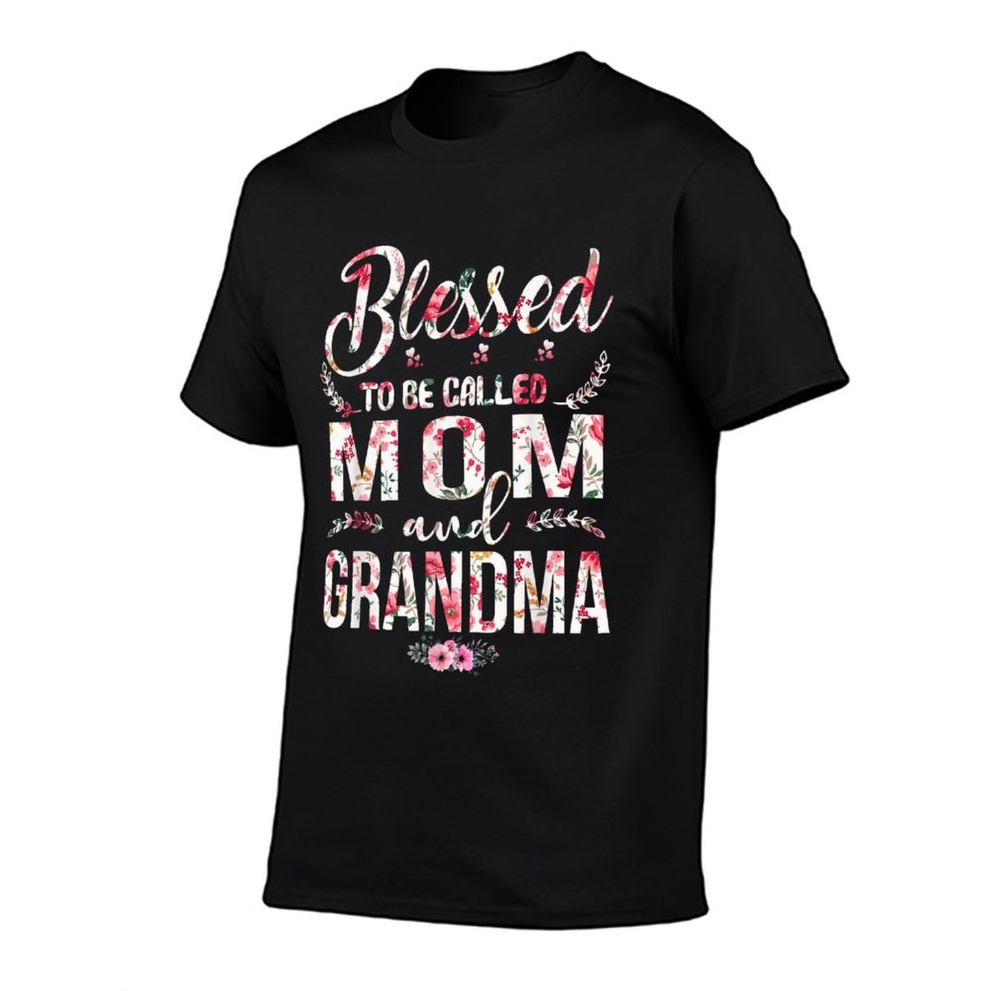 Blessed To Be Called Mom And Grandma Floral Mother&#39;s Day T-Shirt