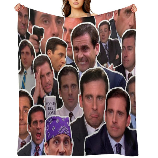 Michael Scott - The Office Collage Throw Blanket