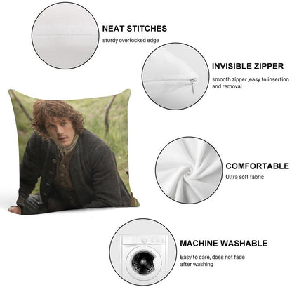 Jamie Fraser - Outlander Soft Washable Throw Pillow