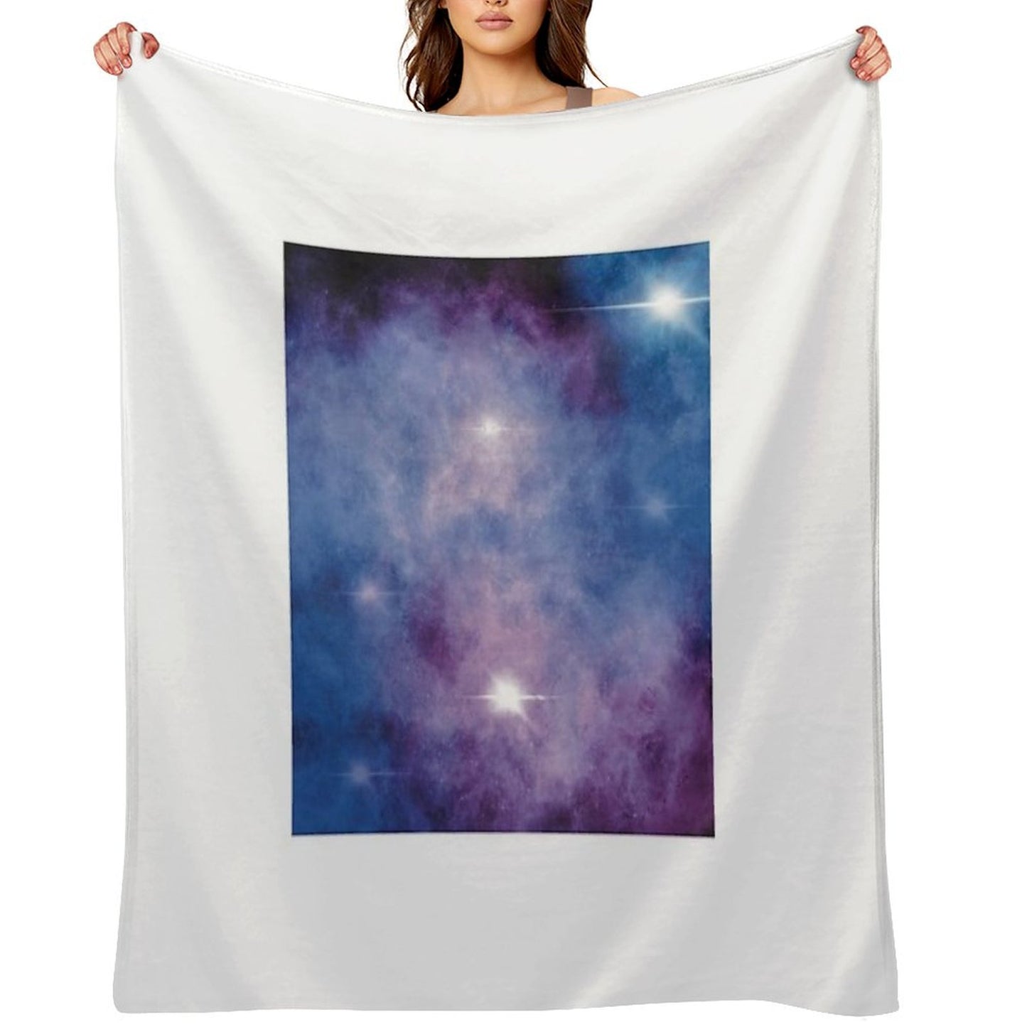 Calm Galaxy Print Throw Blanket