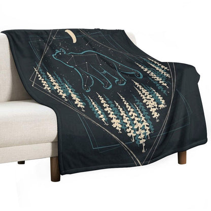 The Heaven's Wild Bear Throw Blanket