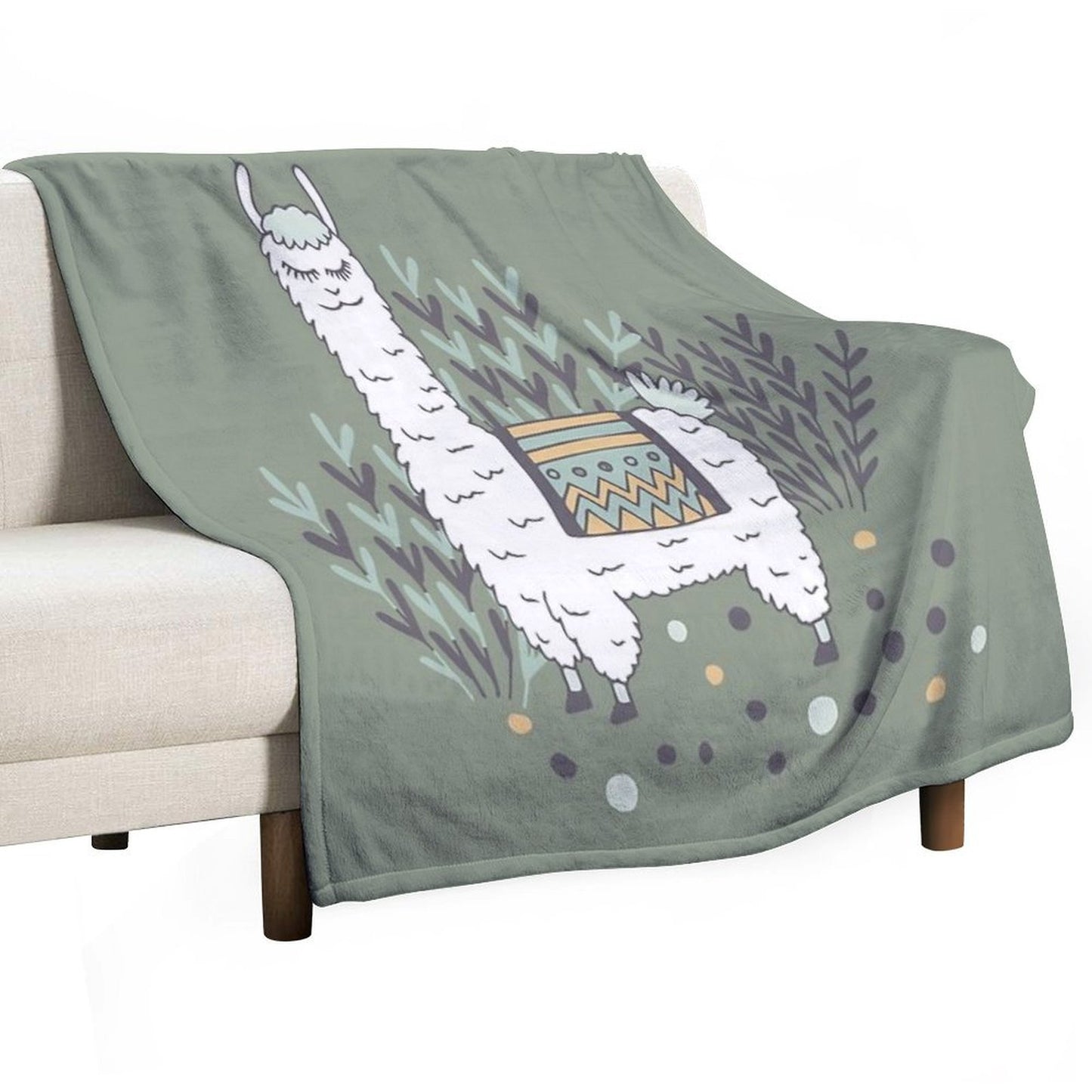 Smug Llama Throw Blanket