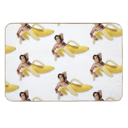 Nicolas Cage Banana Pattern Bath Mat