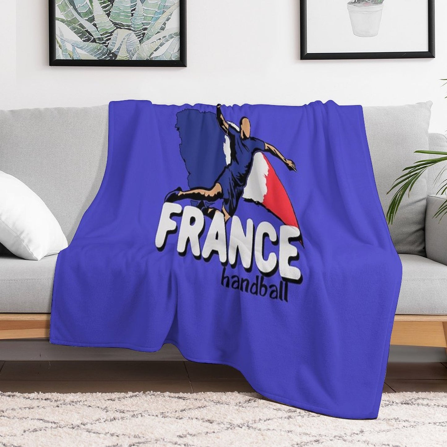 France Handball Logo Throw Blanket