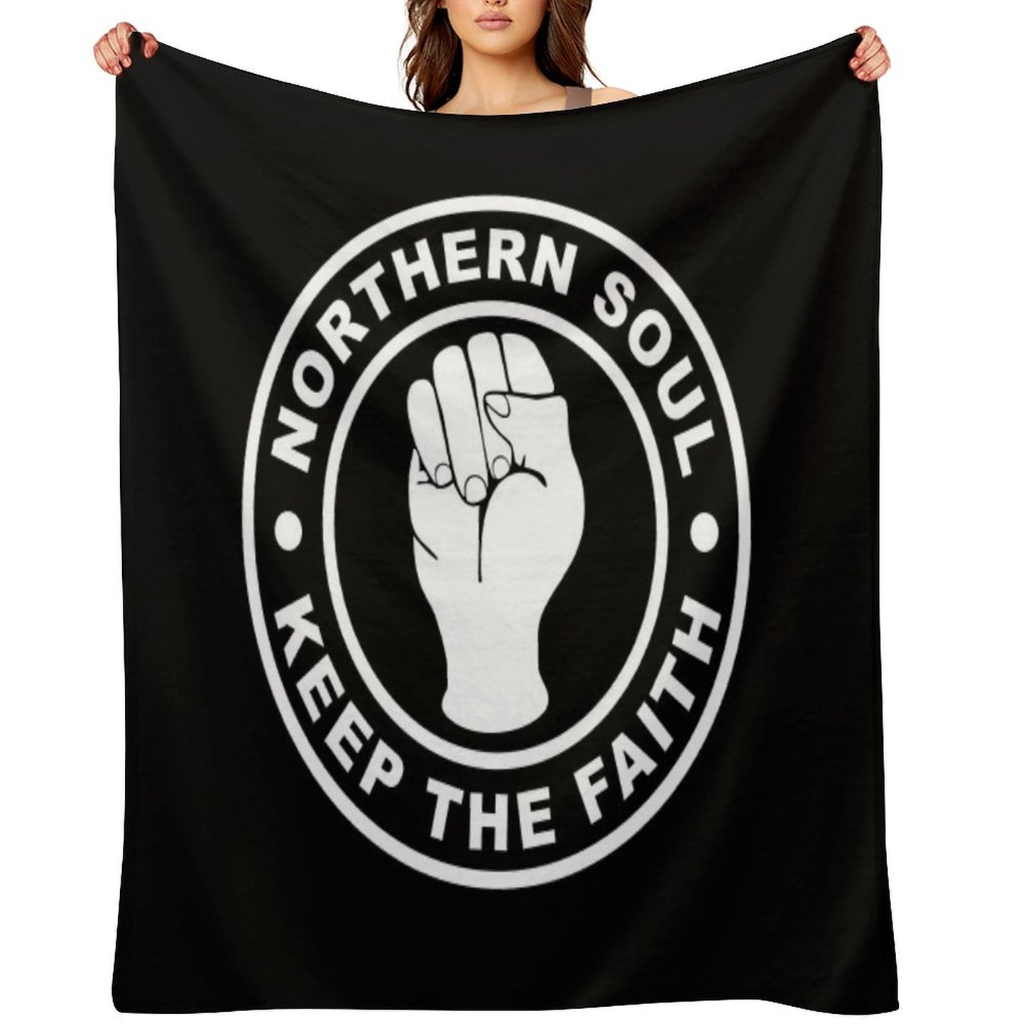 Northern Soul Keep The Faith Throw Blanket