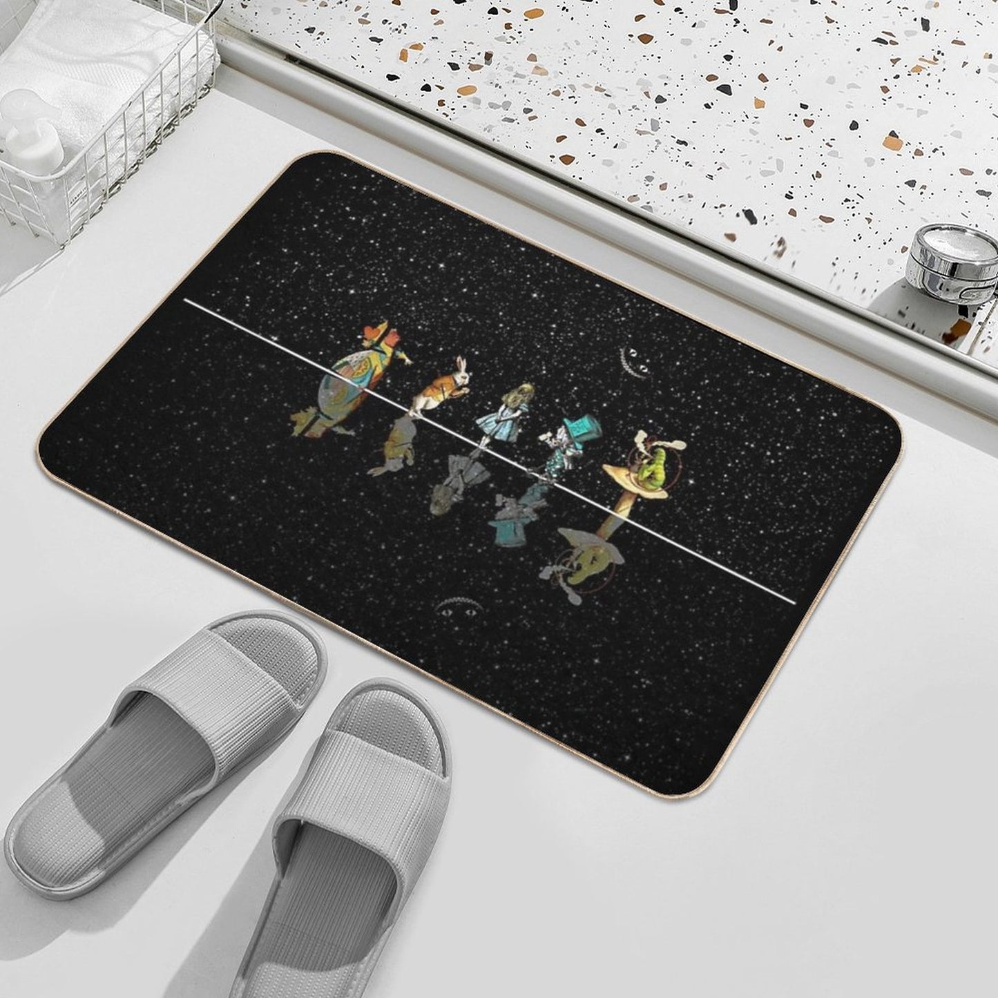 Wonderland Starry Night - Alice In Wonderland Bath Mat
