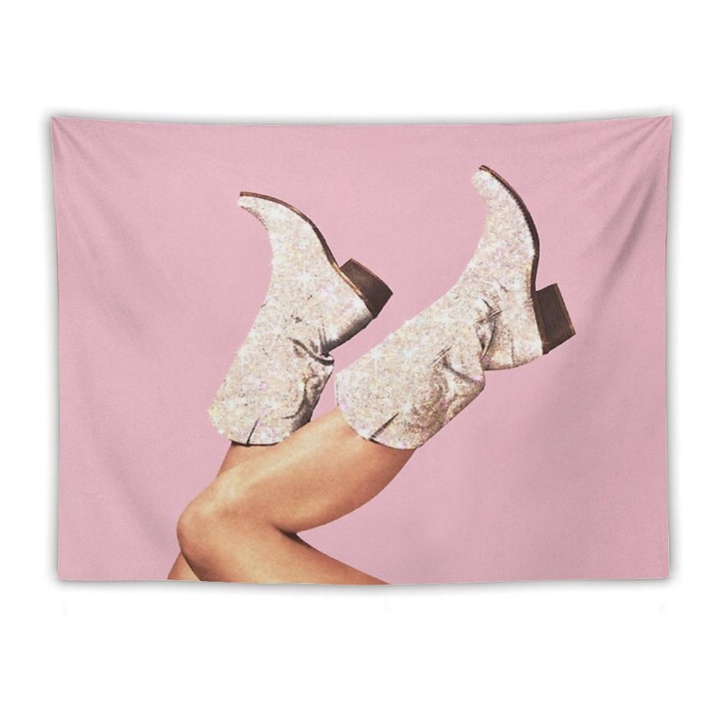 These Boots - Glitter Pink Tapestry