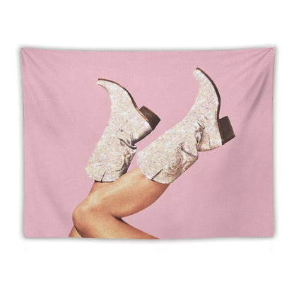 These Boots - Glitter Pink Tapestry