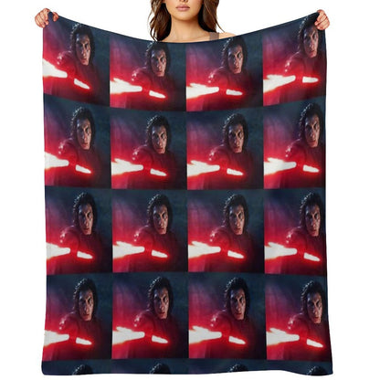 Adam Driver with Saber Edit Throw Blanket