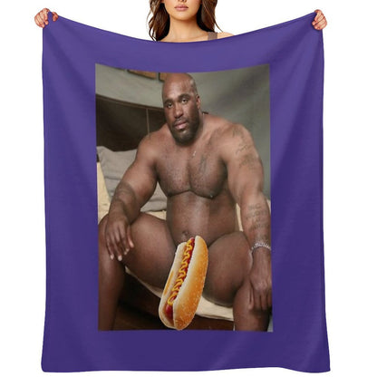 Big Dick Black Guy Meme Barry Wood Throw Blanket