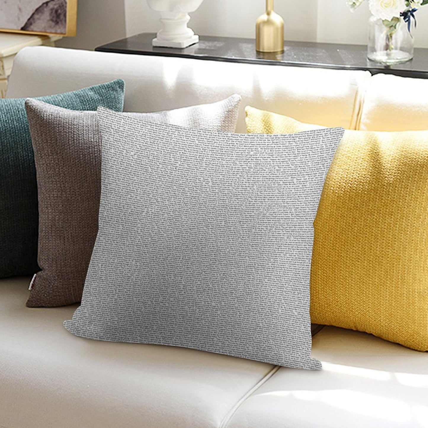 The Entire Bee Movie Script Soft Short Plush Fabric Throw Pillow