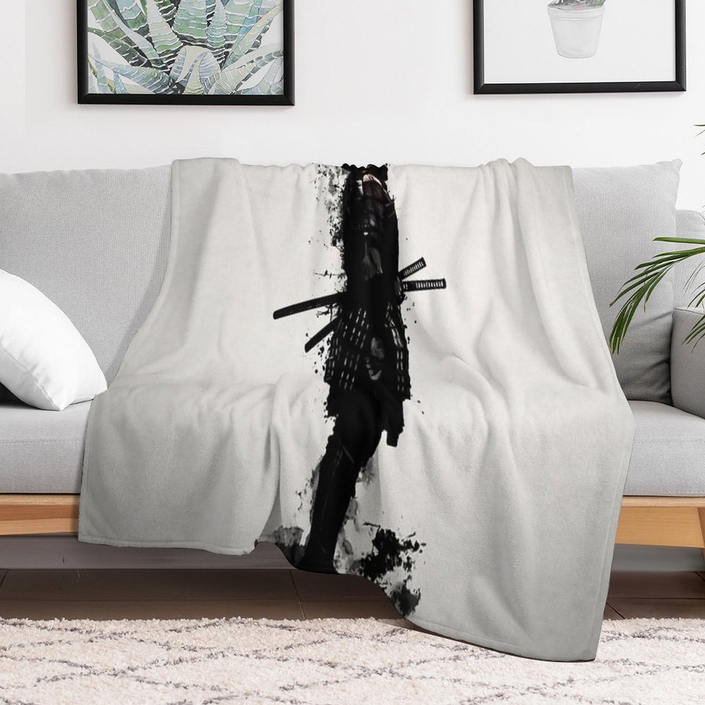 Armored Samurai Throw Blanket