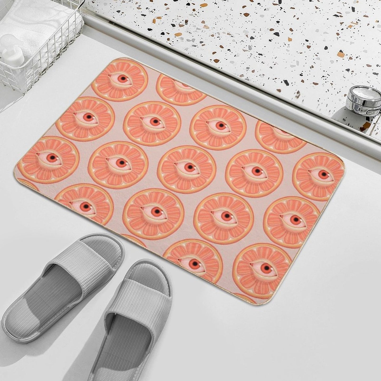 Seeing Orange  Versatile Bath Mat