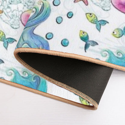 Modern Mermaid Toile Bath Mat