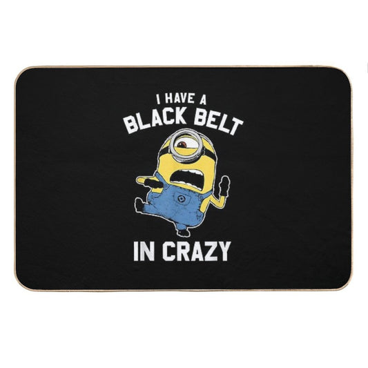 Despicable Me Minions Black Belt In Crazy Graphic Bath Mat