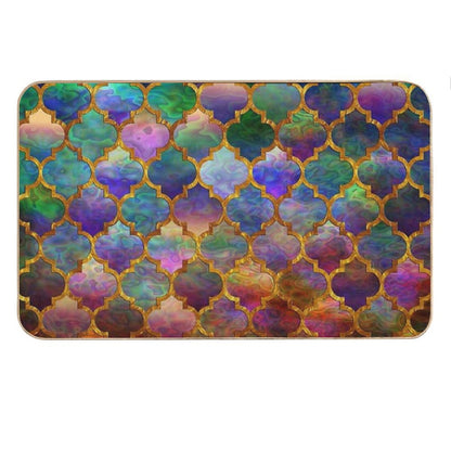 Arabic Moroccan Mosaic Pattern Bath Mat