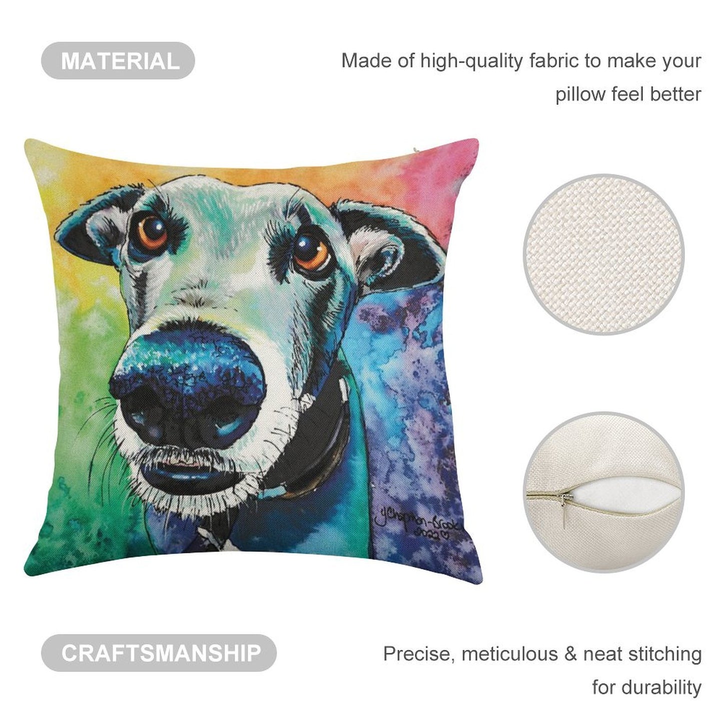 The Look of Love Linen Throw Pillow Cover