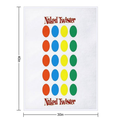 Naked Twister Throw Blanket