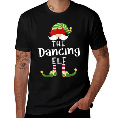 Dancing Elf Group Christmas Funny Pajama Party  Graphic-printed T-Shirt