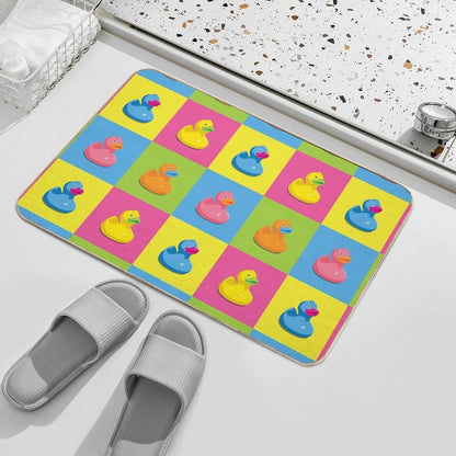 Rubber Duckies Pop Art Bath Mat