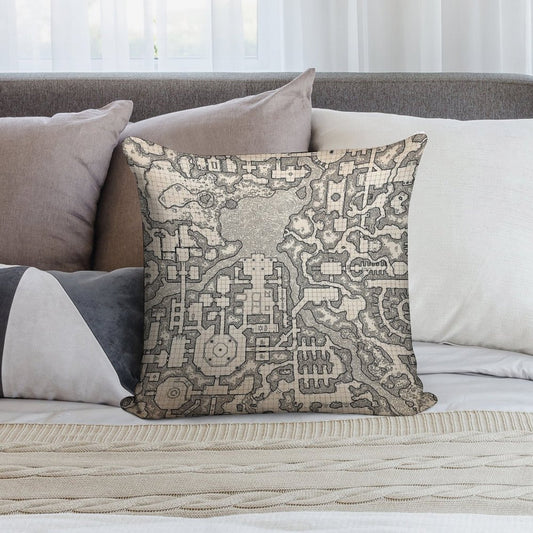 The Winter Tombs - A Massive Dungeon Complex by Dyson Logos Soft Reinforced Edging Throw Pillow