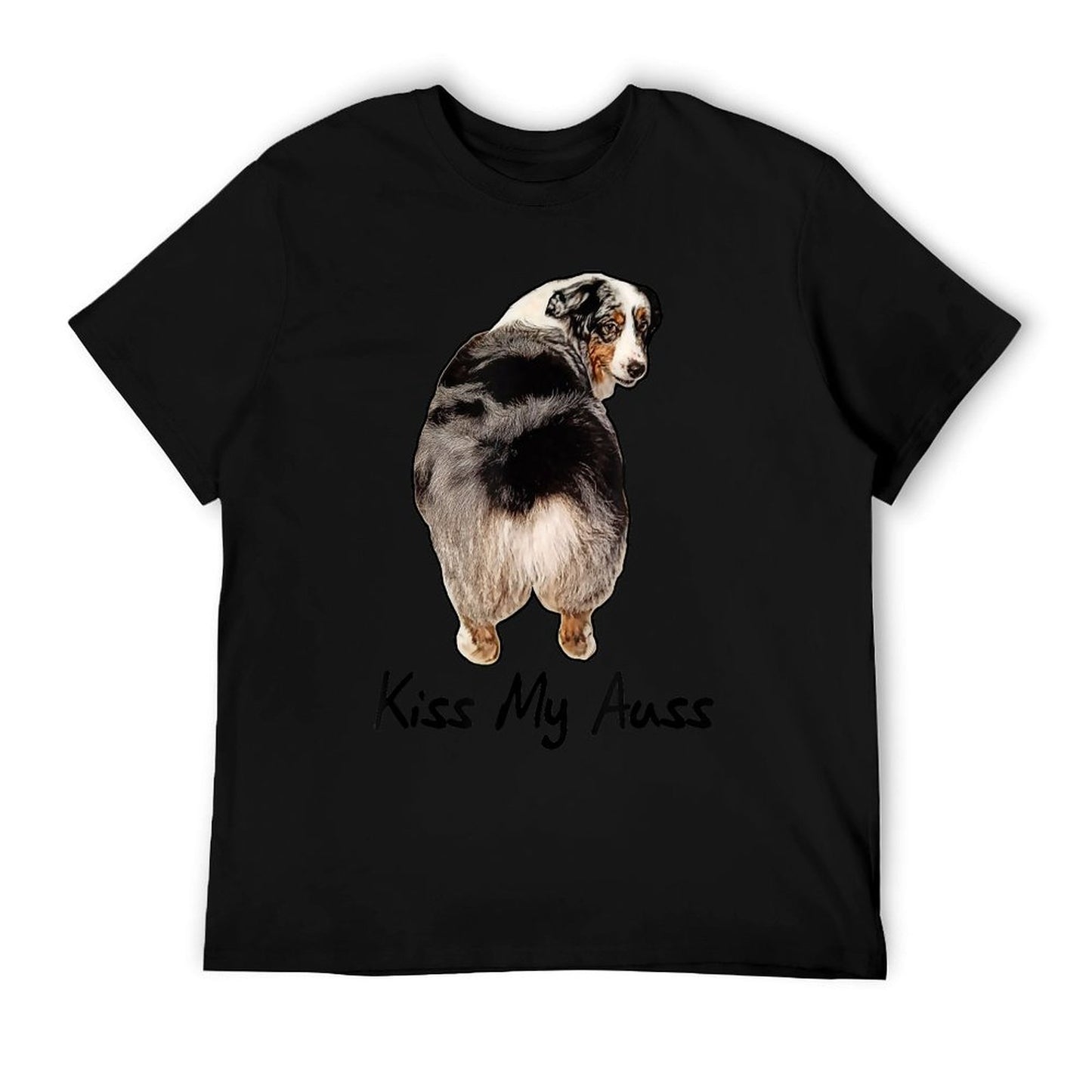 Funny Miniature Australian Shepherd Kiss My Auss Mini Aussie T-Shirt