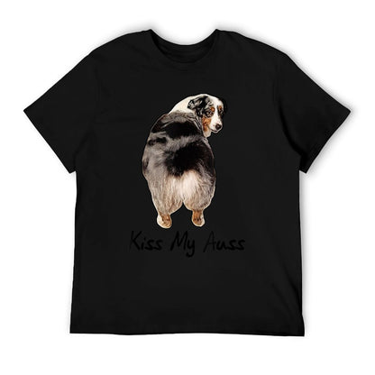 Funny Miniature Australian Shepherd Kiss My Auss Mini Aussie T-Shirt
