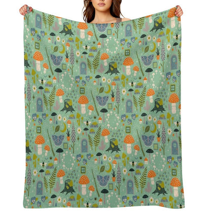 Fairy Garden Throw Blanket