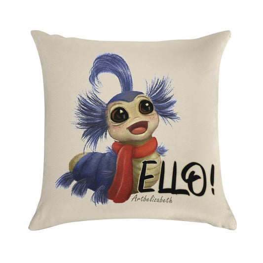 Labyrinth Worm Soft Washable Throw Pillow