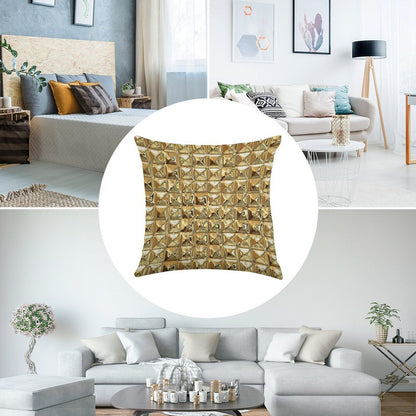 Photograph of Gold ONLY - Not Reflective Linen Throw Pillow Cover