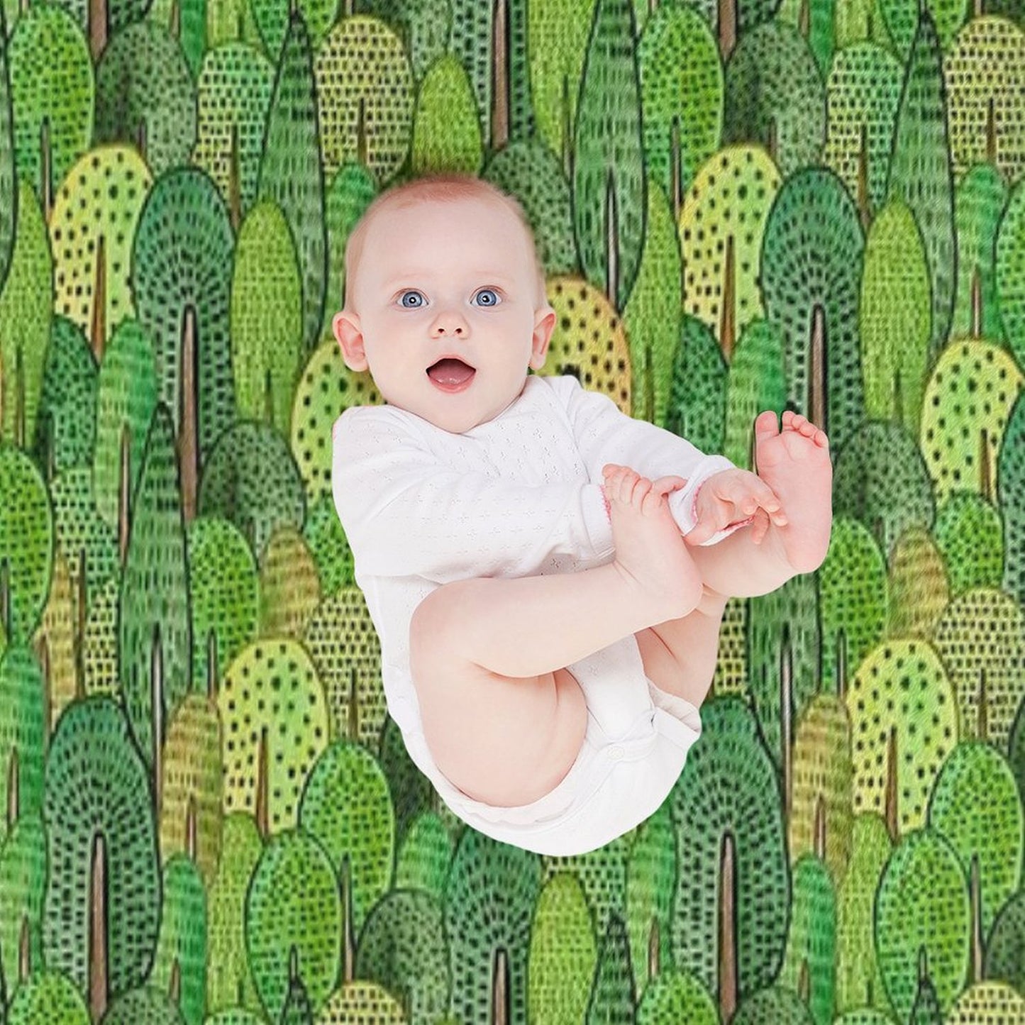 Watercolor Forest Throw Blanket