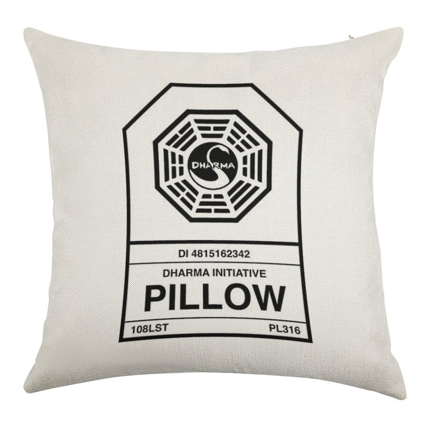 Dharma Initiative Pillow Linen Throw Pillow Cover