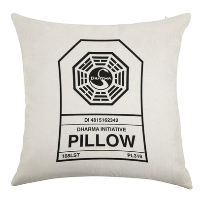 Dharma Initiative Pillow Linen Throw Pillow Cover
