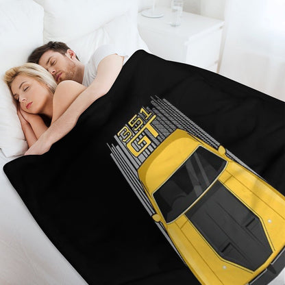 Ford Falcon XB GT 351 - Yellow Throw Blanket
