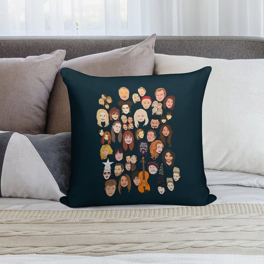 Icons of The Eurovision Song Contest Soft High-Density Material Throw Pillow