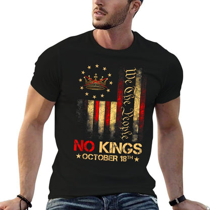 No Kings Vintage America 1776 October 18  Wrinkle-resistant T-Shirt