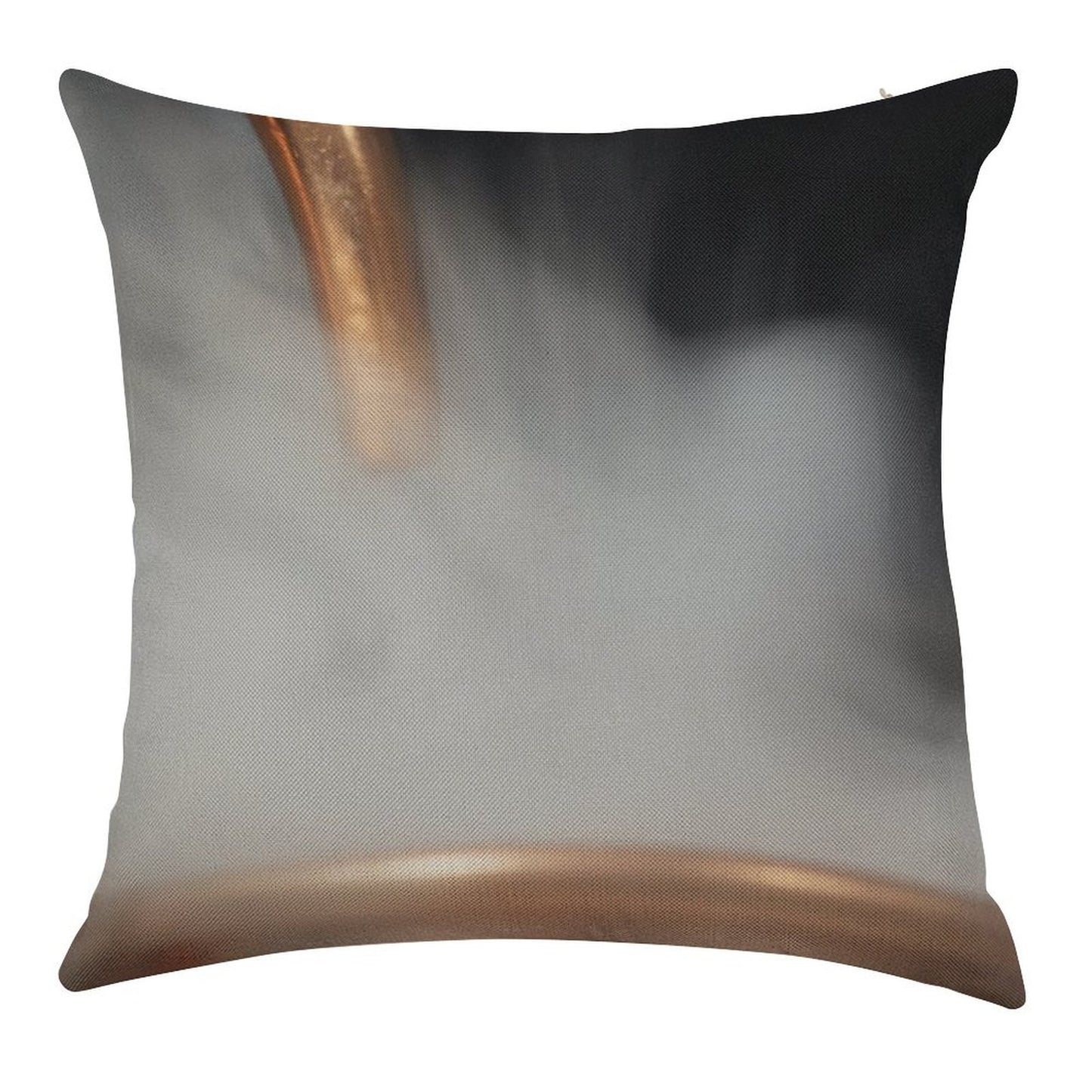 Copper Pipe with Steam Linen Throw Pillow Cover