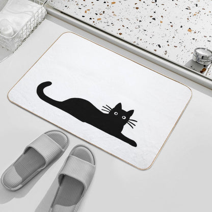 Black Cat Bath Mat