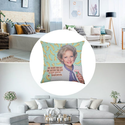 Rose Nylund 2 Linen Throw Pillow Cover