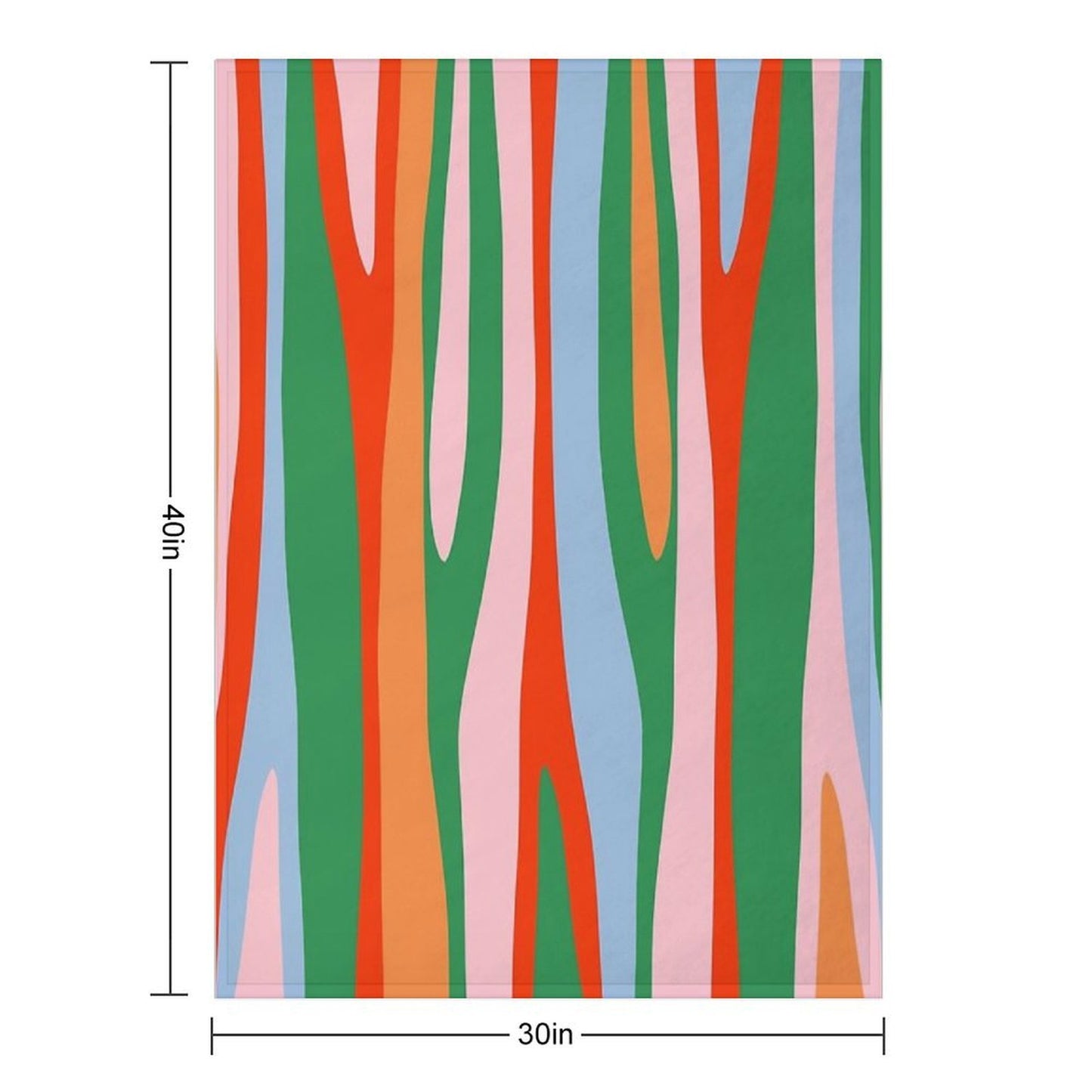 Bold And Colorful Abstract Wild Stripes Modern Multicolor Pattern Throw Blanket