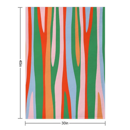 Bold And Colorful Abstract Wild Stripes Modern Multicolor Pattern Throw Blanket